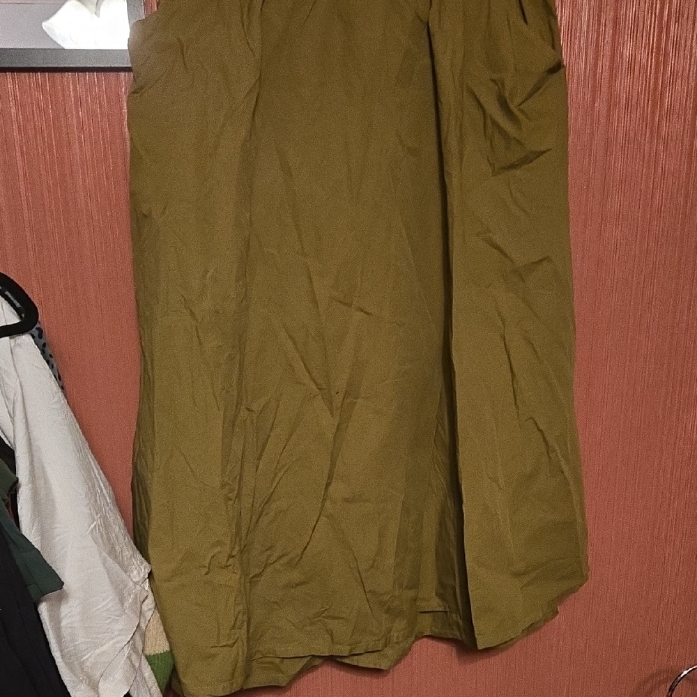 Elegant Olive A-Line Skirt